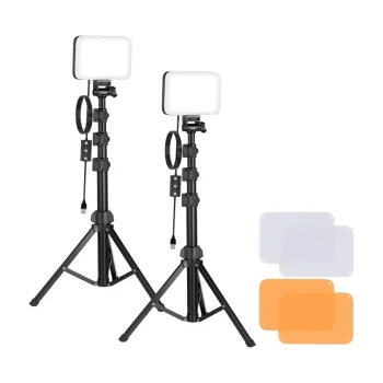 Neewer BP66 Studio Lighting Kit: 2 LED Lights + Tripods + Filters
