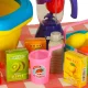 Kids Picnic Basket with Play Food, Fast Food Pizza and Burger