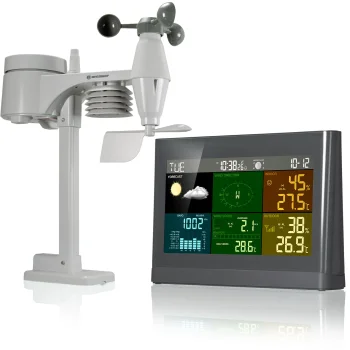 Bresser 7002550QT5000 5-in-1 Comfort Weather Station, Grey