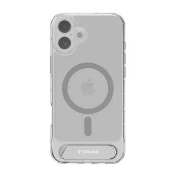 Torras Pstand Case for iPhone 16, Transparent