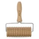 4Fizjo Large Wooden Body Massage Roller with Handle, Brown