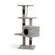 Multi-level cat scratching post tree with condo, 108 cm, 4 levels, grey