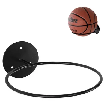 Wall Mounted Holder for Balls, Helmets and Caps DA346, Black