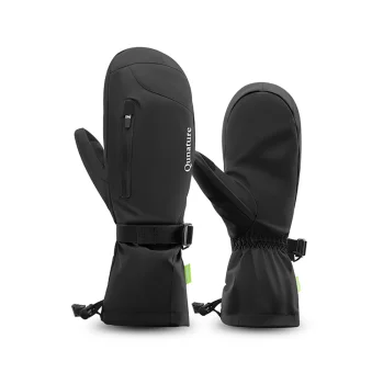 Qunature Full Length Ski Gloves, Size M, Black