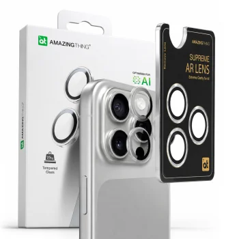Camera Lens Protector AmazingThing AR 3 Lens Glass for iPhone 16 Pro / 16 Pro Max, Clear