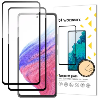 Wozinsky 2x Full Glue Tempered Glass for Samsung Galaxy A54 5G, Black