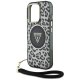 Guess HC IML Leopard Triangle Cord Strap MagSafe Phone Case Cover iPhone 16 Pro Max - Black