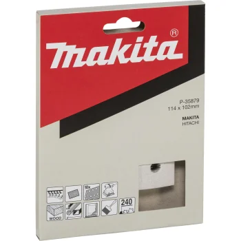 Makita P-35879 Hook and Loop Sandpaper 102x114 mm, Grit 240, 10 Pcs