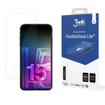 3mk FlexibleGlass Lite™ Screen Protector for iPhone 15 Pro