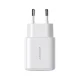 Joyroom JR-TCF20 USB-C PD 20W Wall Charger with USB-C Cable 1m, White