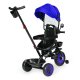 ECOTOYS bērnu trīsritenis 3in1 ar grozāmu sēdekli un jumtiņu, zils
