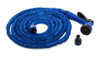 Blue Expandable Garden Hose 10m-30m with 7-Pattern Spray Gun