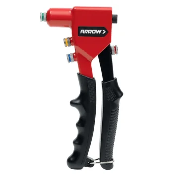 Arrow RT188K Blind Rivet Pliers with 4 Nose Pieces and Case, Red/Black