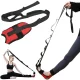 Leg Muscle Stretching Strap FT51, 152cm, Black/Red