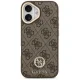 Guess iPhone 17 Case 4G Strass Logo MagSafe, Brown