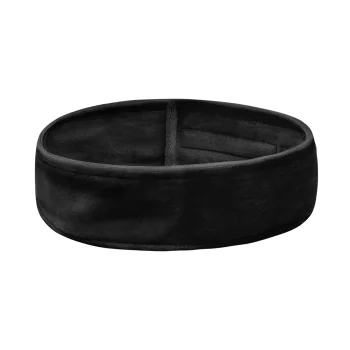 Velour Cosmetic Headband with Velcro, Black