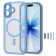 Tech-Protect MagPeak MagSafe CC case for iPhone 17, matte blue