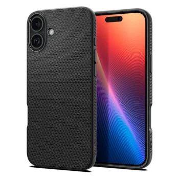 Spigen Liquid Air Case for iPhone 16 Plus, Black