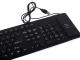 Silicone rubber USB keyboard with numeric keypad, black