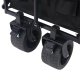 Folding Wagon Cart with Large All-Terrain Wheels 120L Capacity