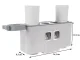 Automatic Dispenser for Two Toothpastes with Cup and Holder for Bathroom