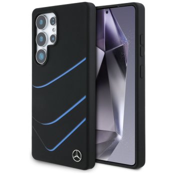 Mercedes Silicone Contrasted Curves MagSafe Case for Galaxy S25 Ultra Black
