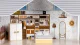 Emma Wooden Dollhouse with 10 Furniture Pieces, 3 Levels by ECOTOYS