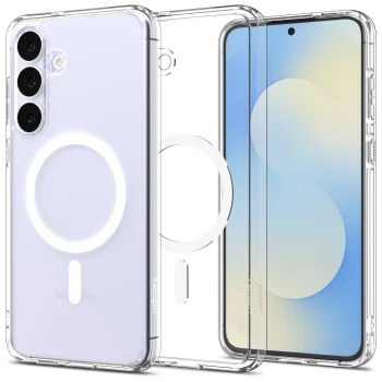 Spigen Ultra Hybrid Mag Case for Samsung Galaxy S25 FE MagSafe, Clear/White