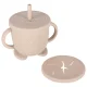 Ikonka KX4526_5 Silicone Baby Tableware Set Crab, 9 Pieces, Beige