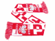 Poland Fan Scarf for Sports Matches Soft Double-Sided, White Red