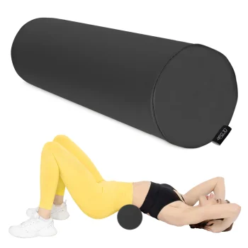 4FIZJO Rehabilitation Roller Massage Bolster 60 × 15 cm, Black