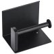 Toilet Paper Holder with Shelf, Black