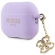 Чехол Guess Silicone 4G Strassed Charm для AirPods Pro 2, Фиолетовый
