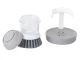 Dishwashing Brush with Liquid Dispenser and Stand, Grey