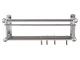 Hanging Bathroom Shelf with Towel Rails, Silver