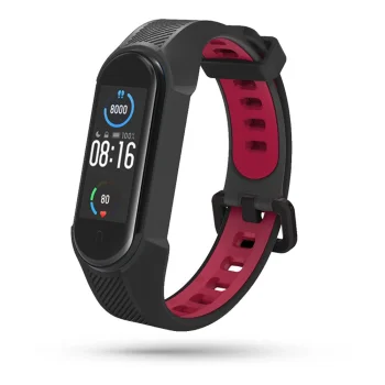 Tech-Protect Armor Strap for Xiaomi Mi Smart Band 5 / 6 / 6 NFC, Black/Red