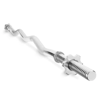 4FIZJO Slightly Curved Barbell Bar 120 cm, 25 mm, 5 kg