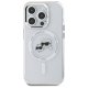 Karl Lagerfeld IML Metal Karl&Choupette Head MagSafe vāciņš iPhone 15 Pro, Balts