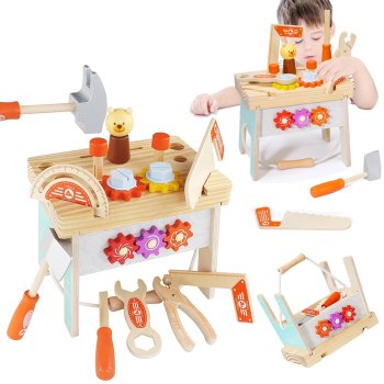 Wooden Workshop for Kids Play Tools DIY Set