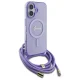 Guess iPhone 16 Case Crossbody Cord Script MagSafe, Purple