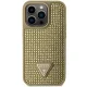 Guess iPhone 14 Pro Case Rhinestone Triangle, Gold
