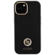 Guess Silicone Logo Strass 4G Case for iPhone 15 / 14 / 13, Black