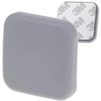 Self-Adhesive Silicone Door Bumper, Grey Square, 4x4 cm
