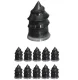 Tire Repair Kit 10x Vulcanization Screws Size L 6.8x12.7mm Black