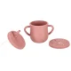 Set of silicone children\'s dishes 9 elements, dark pink