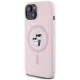 Karl Lagerfeld Silicone Karl&Choupette MagSafe Case for iPhone 15, Pink