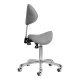 Giovanni 1004 Ergonomic Cosmetic Stool Gray