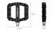 Rockbros 2017-12CBK Nylon Bicycle Pedals, Black