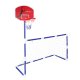 2-in-1 Kids Soccer Goal and Basketball Hoop Set with Balls & Pump