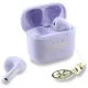 TWS Guess Glossy Effect Printed Classic Logo & Charm Headphones - Lavender
